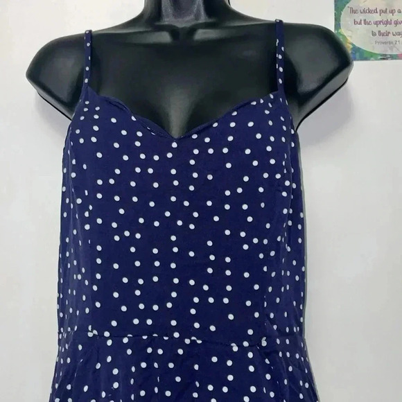 47 Hawthorne Blue Polka dot Dress-Small - Picture 2 of 8